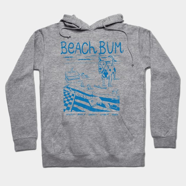 Our beach bum list: snack, drink, chess, cards, and a dog Hoodie by croquis design